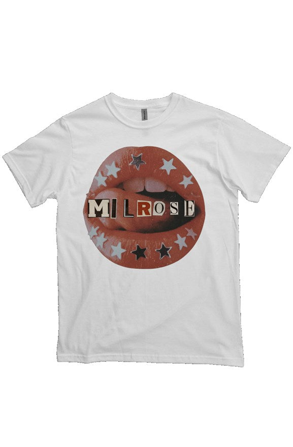 MILROSE "MOUTHY" WHITE T SHIRT