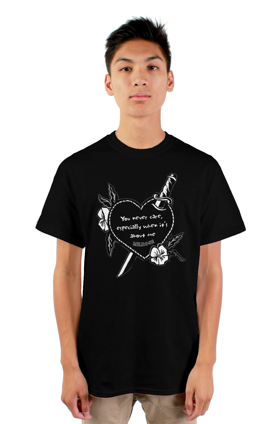 Milrose "ABOUT ME" Black T-SHIRT