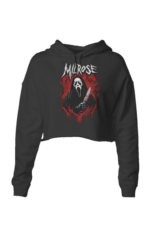 MILROSE "SCREAM" CROPPED HOODIE