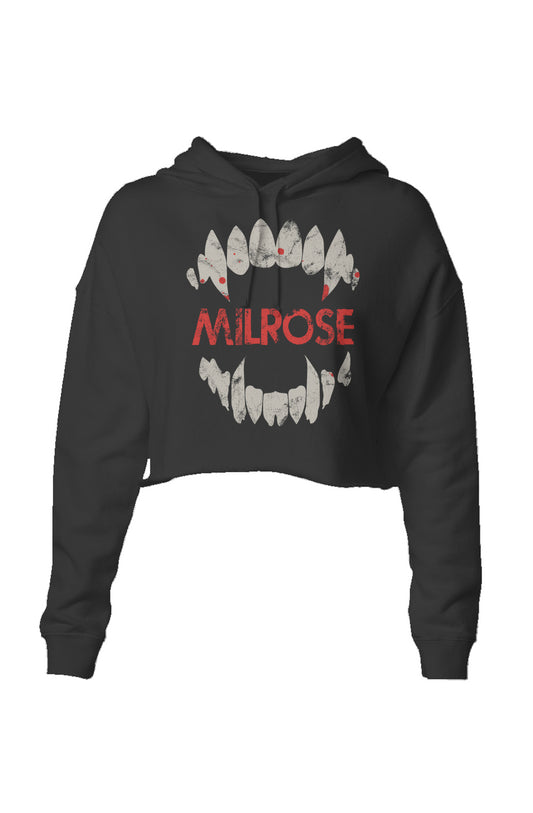 MILROSE "FANGS" CROPPED HOODIE